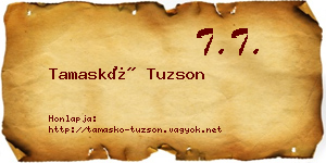 Tamaskó Tuzson névjegykártya